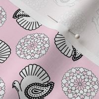 Turkey Polka Kerchief in Petal | Pink Morning