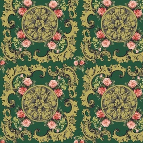 Baroque Medallion Green