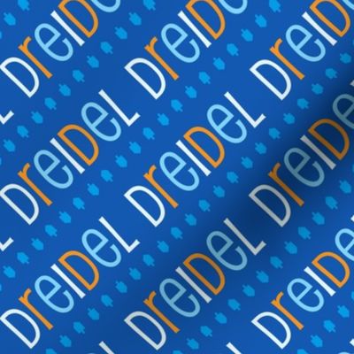 Dreidel Diagonal Blue Dark Blue Gold 30-01