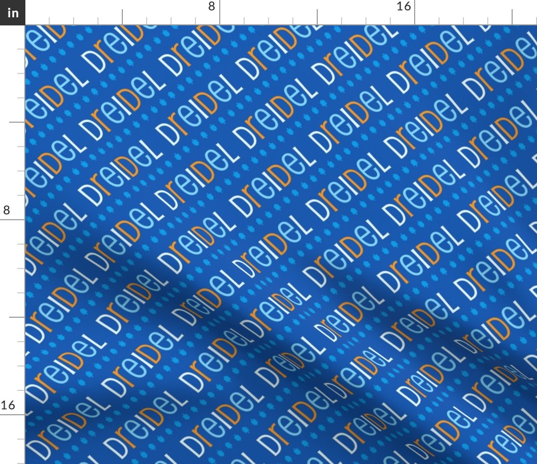 Dreidel Diagonal Blue Dark Blue Gold 30-01