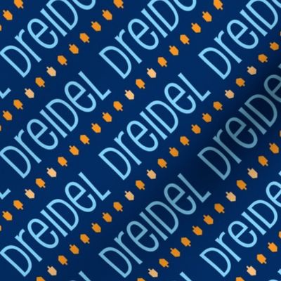 Dreidel Diagonal Blue Dark Blue Gold 28-01