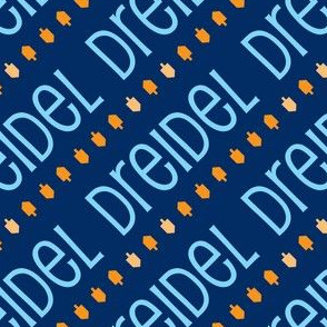 Dreidel Diagonal Blue Dark Blue Gold 28-01