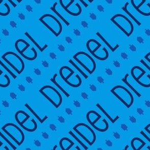 Dreidel Diagonal Blue Dark Blue Gold 27-01