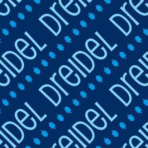 Dreidel Diagonal Blue Dark Blue Gold 26-01
