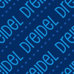 Dreidel Diagonal Blue Dark Blue Gold 18-01