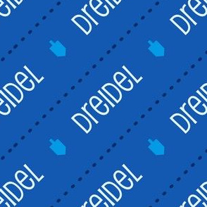 Dreidel Diagonal Blue Dark Blue Gold 9-01