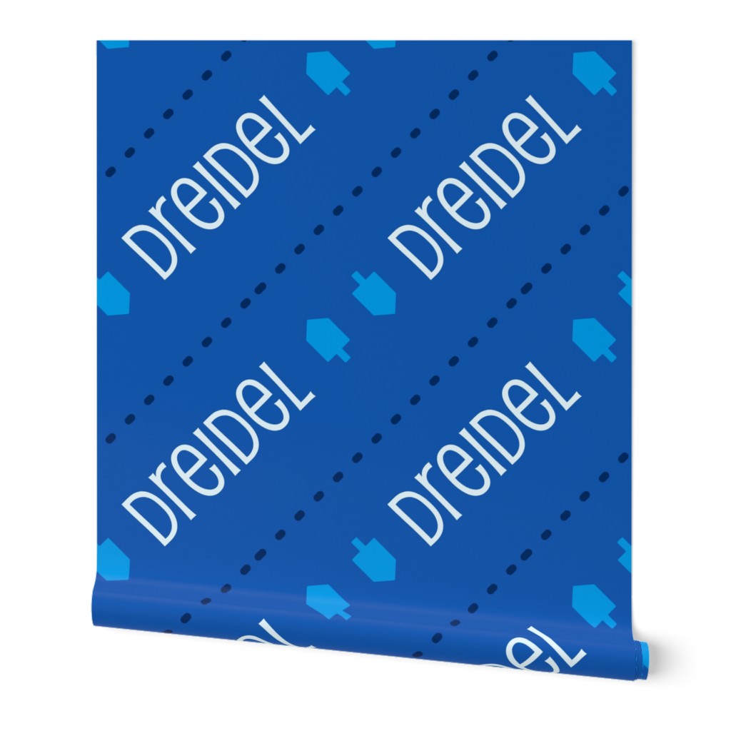 Dreidel Diagonal Blue Dark Blue Gold 3-01