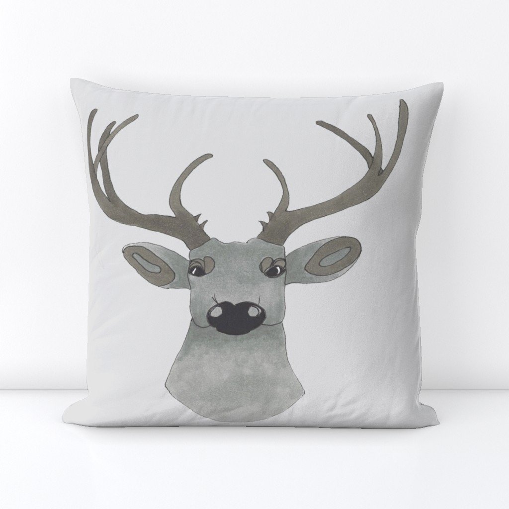 Taupe deer on gray