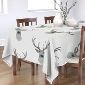 Taupe deer on gray