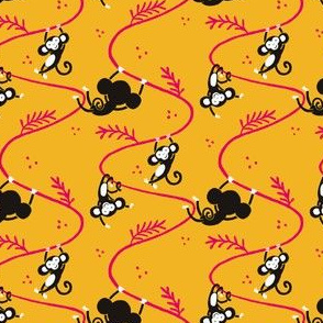 monkeys_tile_josephineskapare-yellowpinkblack_2000px