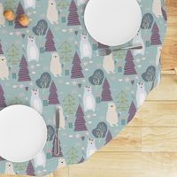 18" Scandinavian Nursery Woodland Friends in Forest- Gray 