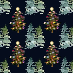 The Loveliest Christmas Tree // Dk. Blue-Black