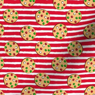 just cookies - christmas cookies on red stripes