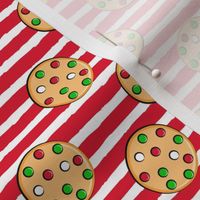 just cookies - christmas cookies on red stripes