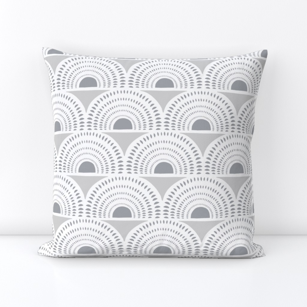 Aurora - Grey Geometric Large Scale