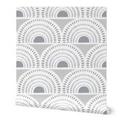 Aurora - Grey Geometric Large Scale