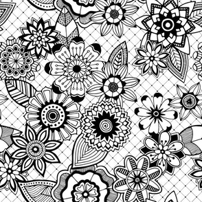 Color me floral pattern