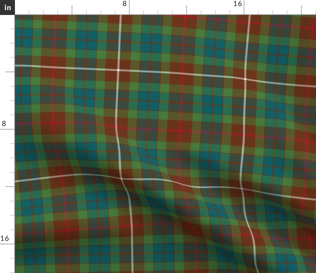 Fraser hunting tartan, 8" muted