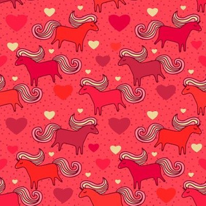 Red horses, golden hearts