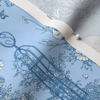 My Garden Toile Main Small Blue