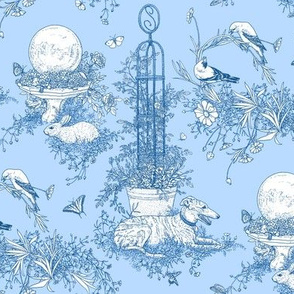 My Garden Toile Main Small Blue