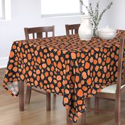 Orange + Black Pumpkin Patch with Textured Swirl Background // Fall Holiday Print Lovely for Halloween and Thanksgiving