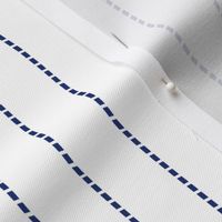 Navy pin stripes Titanic boarding Dress Fabric
