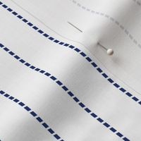 Navy pin stripes Titanic boarding Dress Fabric