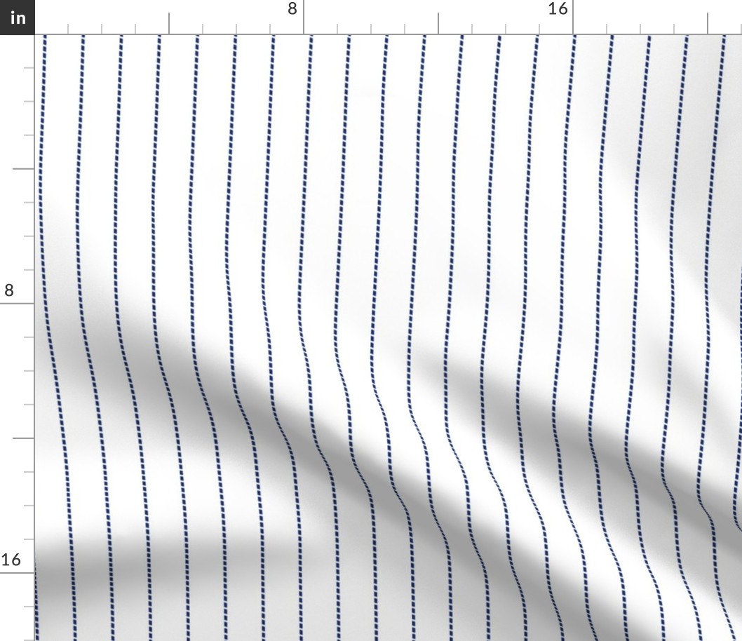 Navy pin stripes Titanic boarding Dress Fabric