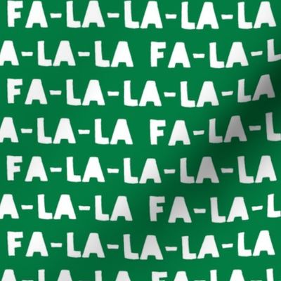 FA-LA-LA-LA-LA - green- holiday fabric