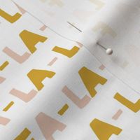 FA-LA-LA-LA-LA - blush & gold - holiday fabric