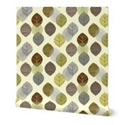 linear leaves neutral wallpaper cream