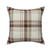 Modern Boucle Plaid Ivory Beige Brown