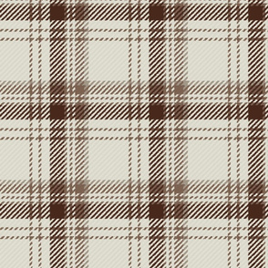 Modern Boucle Plaid Ivory Beige Brown