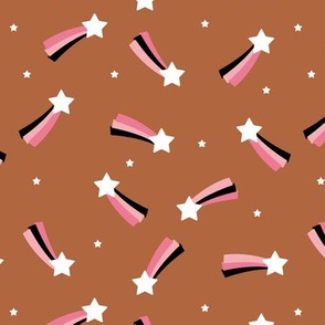 Make a wish and dream about the stars sleepy universe design copper pink girls
