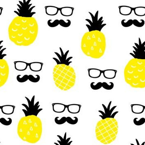 Hipster pineapples and moustaches