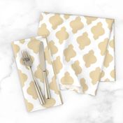 Moroccan Ogee Damask // Biscuit