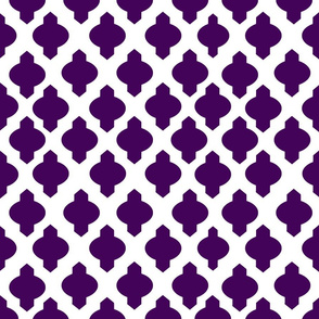 Moroccan Ogee Damask // Eggplant