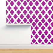 Moroccan Ogee Damask // Fuchsia 