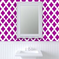 Moroccan Ogee Damask // Fuchsia 