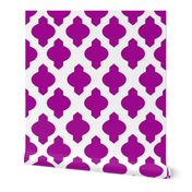 Moroccan Ogee Damask // Fuchsia 