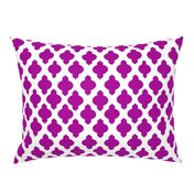 Moroccan Ogee Damask // Fuchsia 