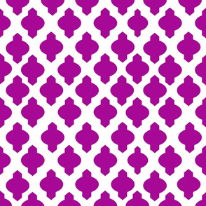 Moroccan Ogee Damask // Fuchsia 