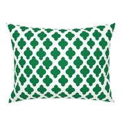 Moroccan Ogee Damask // Kelly Green