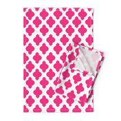 Moroccan Ogee Damask // Hot Pink