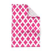 Moroccan Ogee Damask // Hot Pink