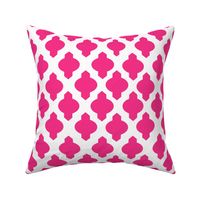 Moroccan Ogee Damask // Hot Pink
