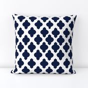 Moroccan Ogee Damask // Navy