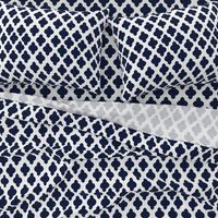 Moroccan Ogee Damask // Navy