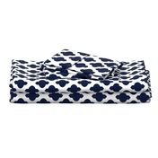 Moroccan Ogee Damask // Navy